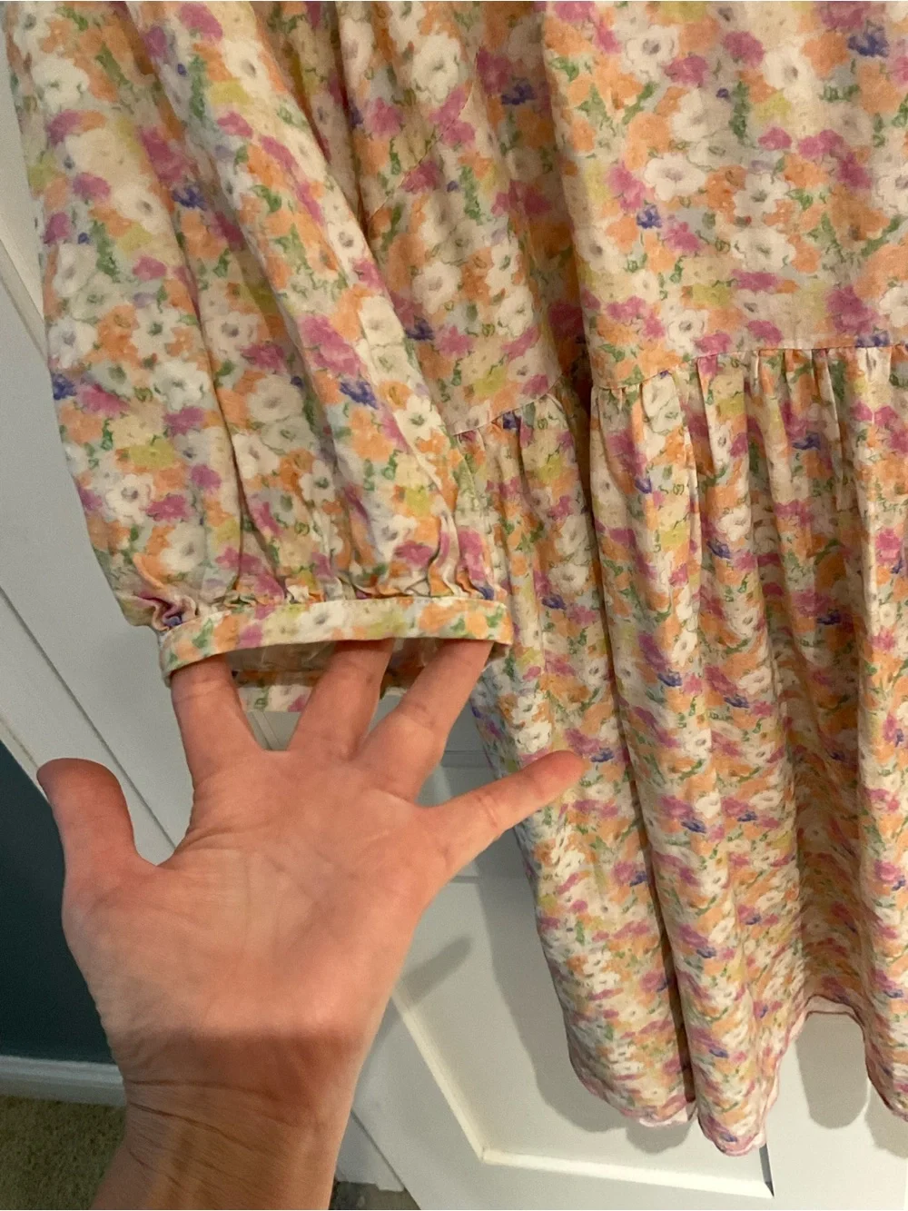 FRNCH Paris multicolored floral midi dress